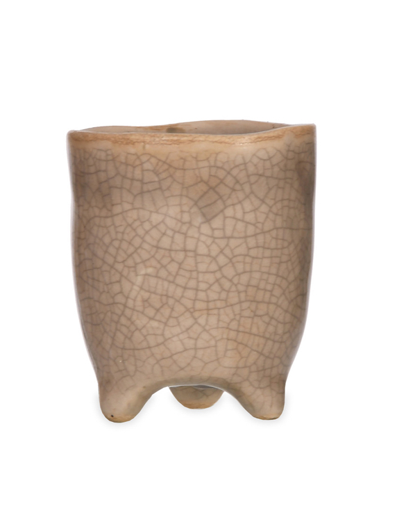 Postiano Medium Ceramic Plant Pot in Stone 13.5cm - Image 3