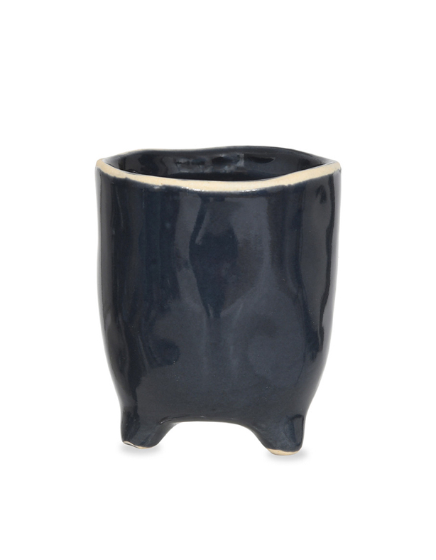 Postiano Baby Ceramic Plant Pot in Ink Blue 7.2cm - Image 2