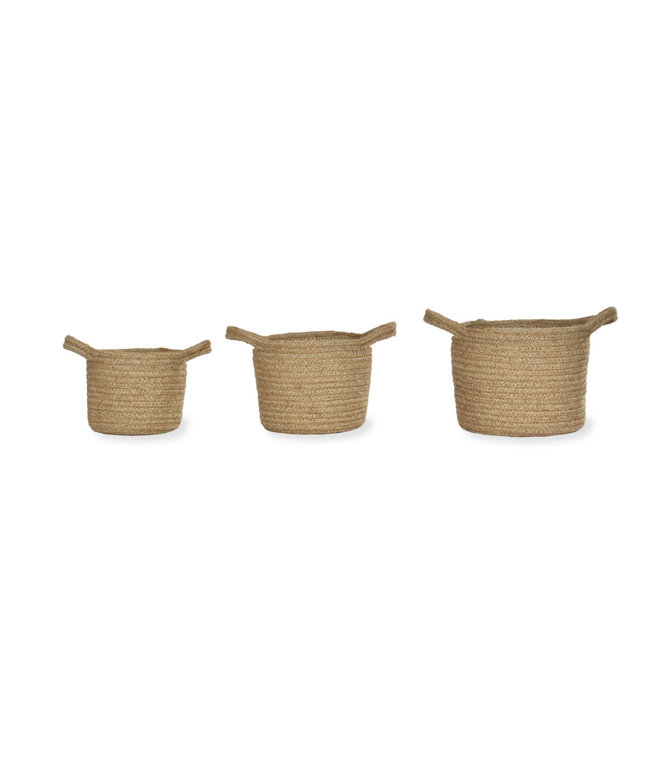 SET OF 3 WOVEN PLANT POTS - Image 3