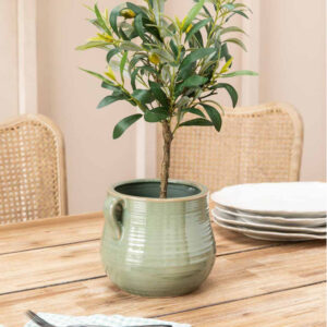 Mills Green Ceramic Plant Pot Large