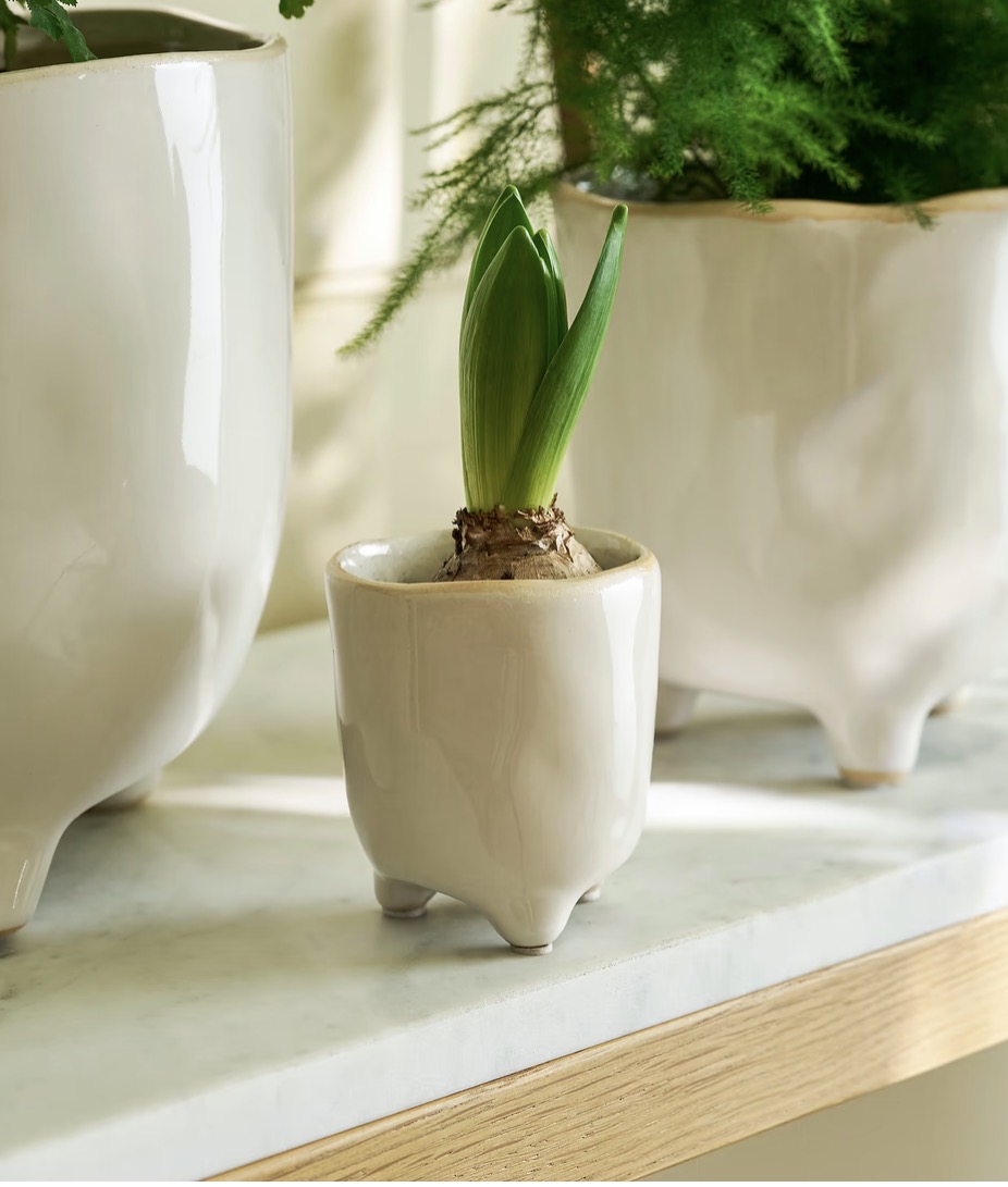 Postiano baby Ceramic Plant Pot in White 7.2cm - Image 3